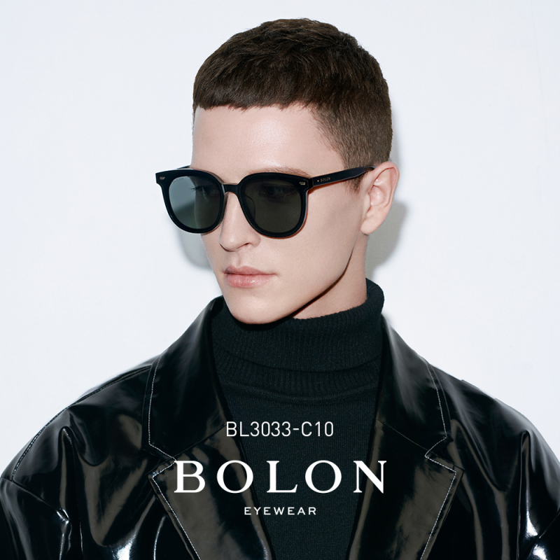 bolon暴龙眼镜2021新品板材太阳镜女猫眼韩版大框偏光墨镜bl3033