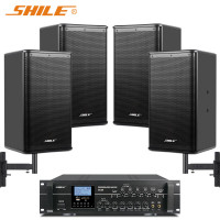 狮乐（SHILE）中小型10英寸会议室壁挂音响培训套装AV106/BX110_149
