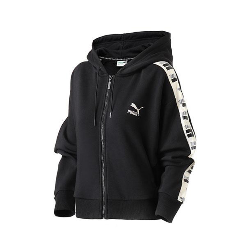 彪马Puma 女士春秋常规型针织休闲连帽运动夹克57859401