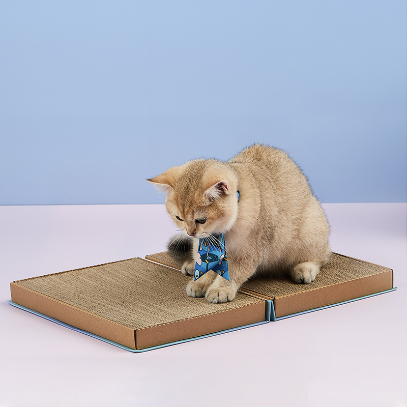 小佩猫基百科猫抓板梦幻紫收纳携带方便猫玩具粉磨爪器瓦楞纸猫窝垫猫爪板猫玩具猫咪用品