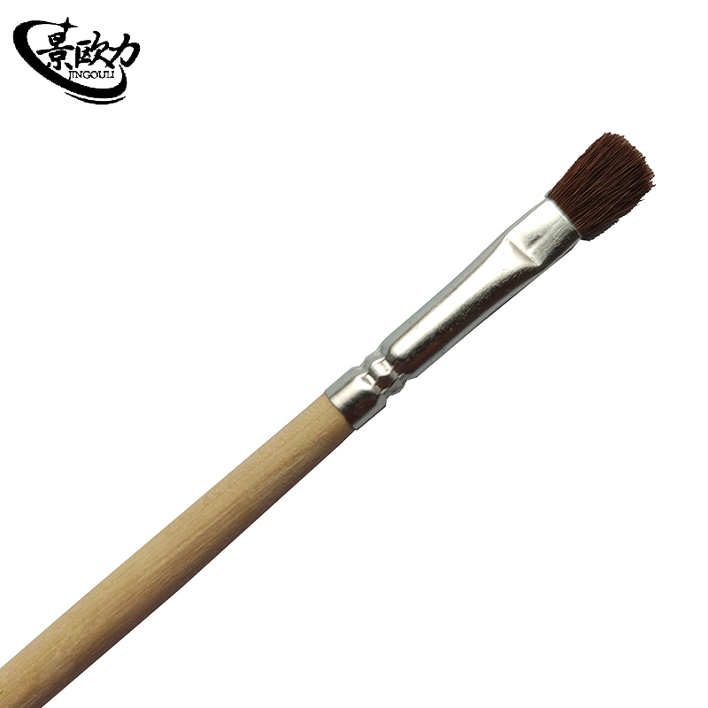 景欧力 马毛平头笔刷 JOL-H10号 捆高清大图