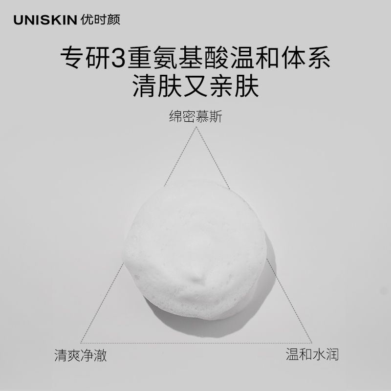 优时颜Uniskin 净颜清润洁面泡150ml+130ml(补充装)高清大图