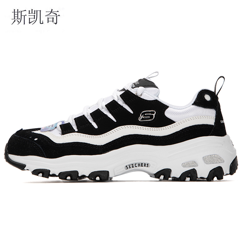 斯凯奇 女春夏季熊猫鞋 13141-BKW65 双高清大图