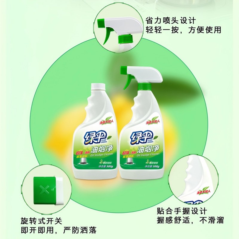绿伞 油烟机清洗 油烟净500g*2瓶绿茶香型