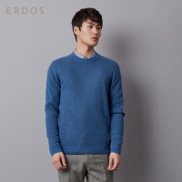 ERDOS 圆领翻花男士羊绒衫商务休闲宽松百搭肌理感针织衫