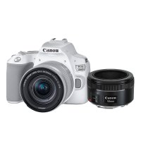 佳能（Canon）EOS 200D 18-55 STM +50mmF1.8 STM双镜头套装 数码单反相机白色 实惠礼包