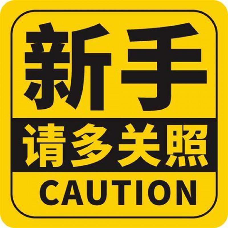 警示反光贴纸磁性贴实习新手上路多多关照女司机车贴1616cm新手反光贴