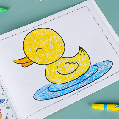 随机3件不重发小手涂色画儿童涂色本学画画书236岁宝宝涂鸦填色画幼儿