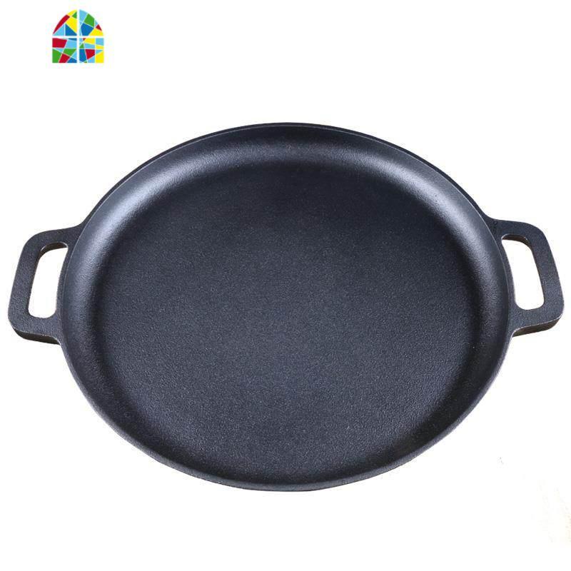 铸铁煎饼锅加厚老式煎饼鏊子生铁无涂层家用烙饼锅平底锅煎锅fenghou