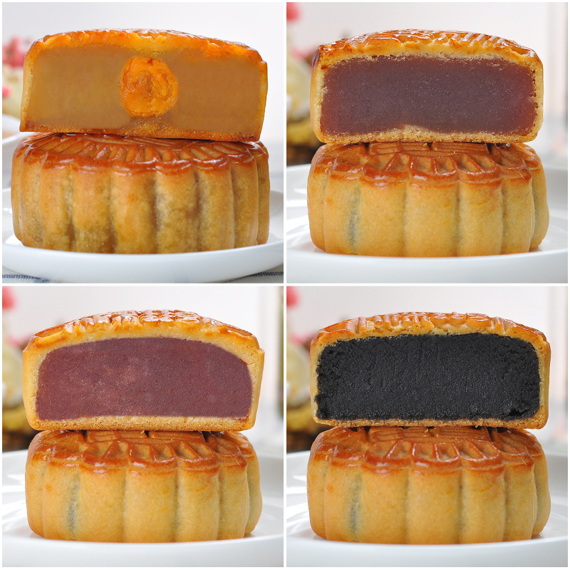 华美月饼 感恩月吉祥福贵760g 中秋月饼礼盒 送礼礼盒装