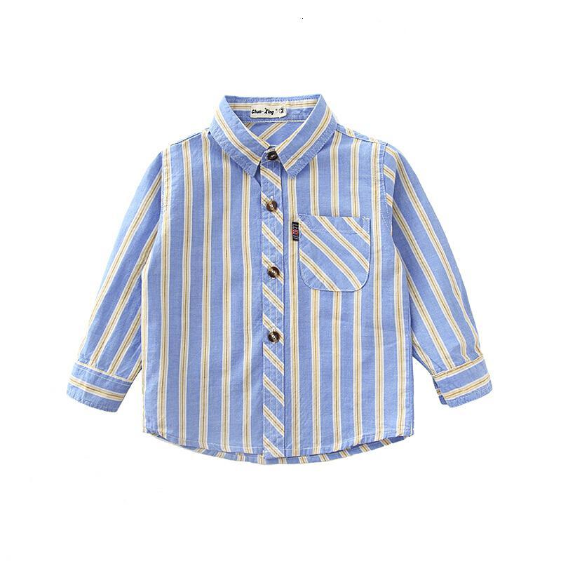 迪鲁奥diluao男童衬衫长袖春秋宝宝上衣潮儿童衬衣男中小童夏季条纹