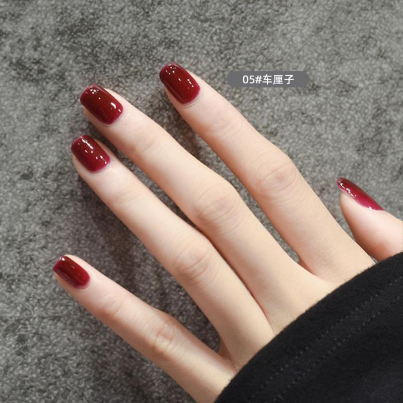 秋冬显白新色美甲指甲油免烤快干可撕拉无味无毒孕妇套装美甲油快干亮