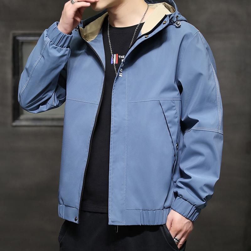 跨洋kuayang夹克男2021春季新款男士韩版休闲外套潮流男装潮牌工装机