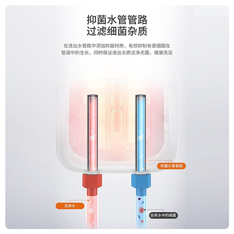 阿诗丹顿小厨宝即热水龙头家用厨房电热水器1000W 速热节能KX05 白色下出水高清大图