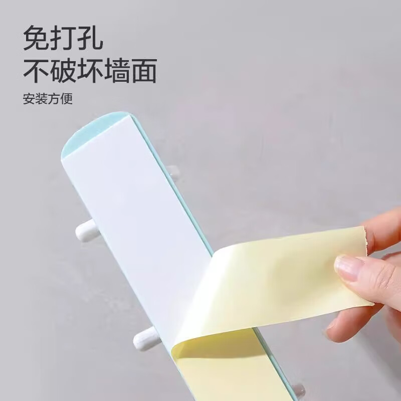 茶花排钩 挂钩粘钩 塑料挂衣钩毛巾架 门后厨房浴室挂钩排51011K高清大图