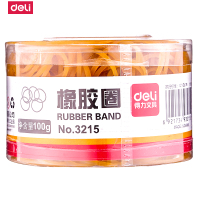 得力3215橡胶圈 彩色橡皮筋 韧度好 反复拉伸不易断100g每盒 办公用品 5盒装