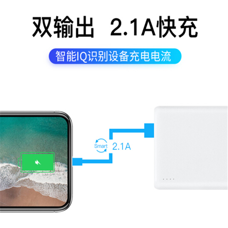 沃品(wopow)P100plus-10000mAh移动电源/苹果白
