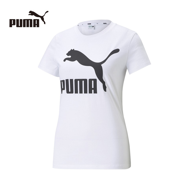 PUMA彪马 新款女子休闲印花圆领短袖T恤Classics Logo Tee 53228102