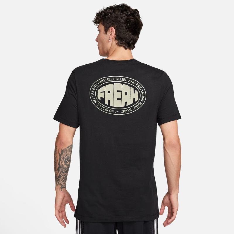 Nike希腊字母爷宽松棉质落肩长袖运动T恤男高清大图