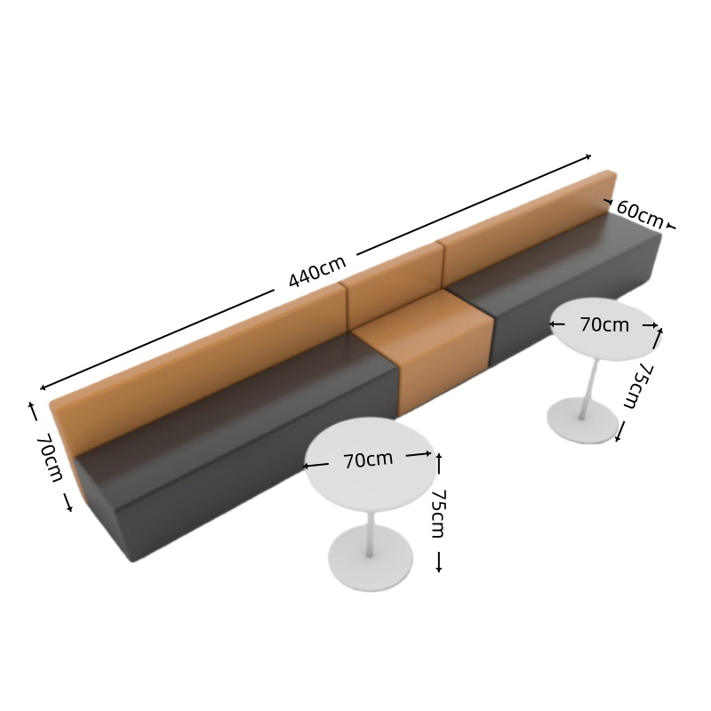 智叶舟组合沙发440*60*70cm+茶几*2套高清大图