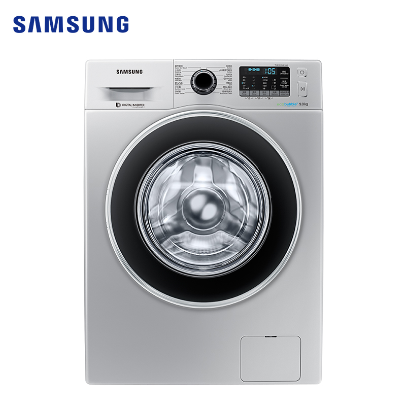 三星(SAMSUNG)WW90J5410GS/SC 9公斤智能变频电机 时尚外观 节能省电 家用大容量全自动滚筒洗衣机