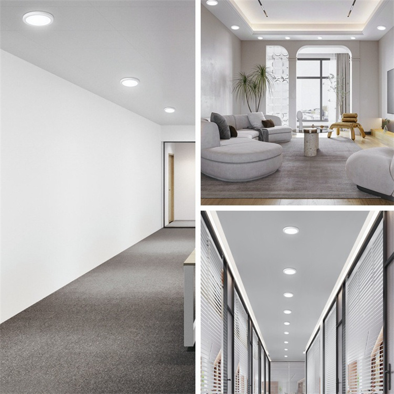 俊伟达嵌入式孔灯自由开孔面板灯超薄可调筒灯[4寸8W中性光]方形开孔5-10cm高清大图