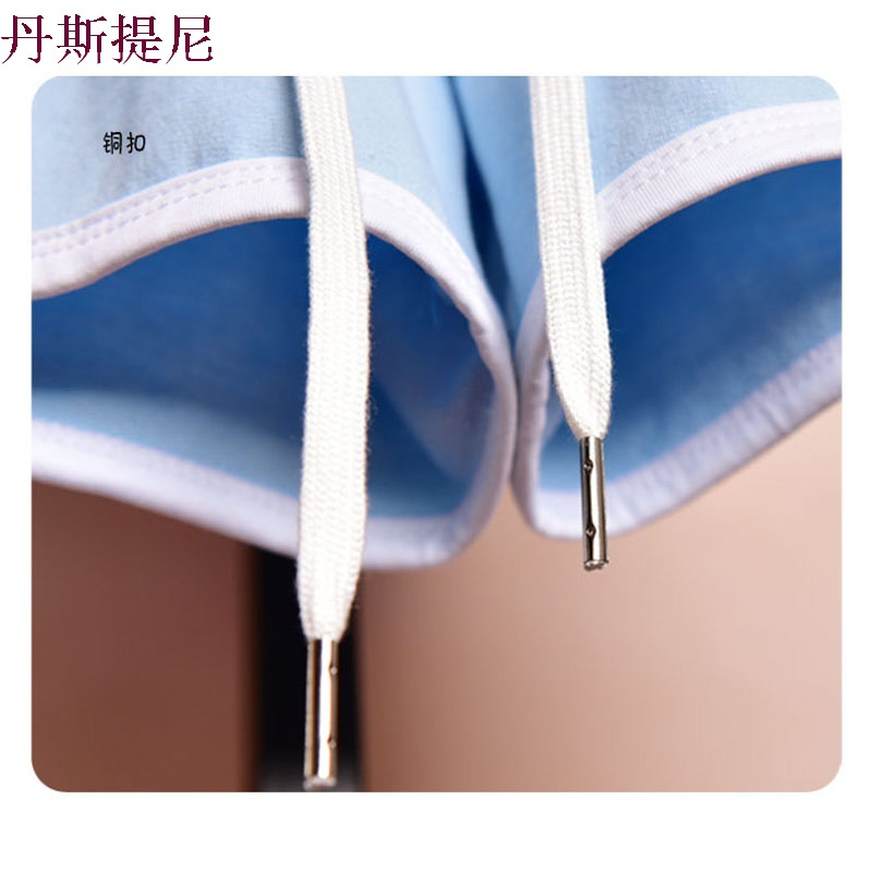 韩版纯棉运动短裤女夏阔腿大码胖mm跑步高腰薄款热裤宽松休闲睡裤