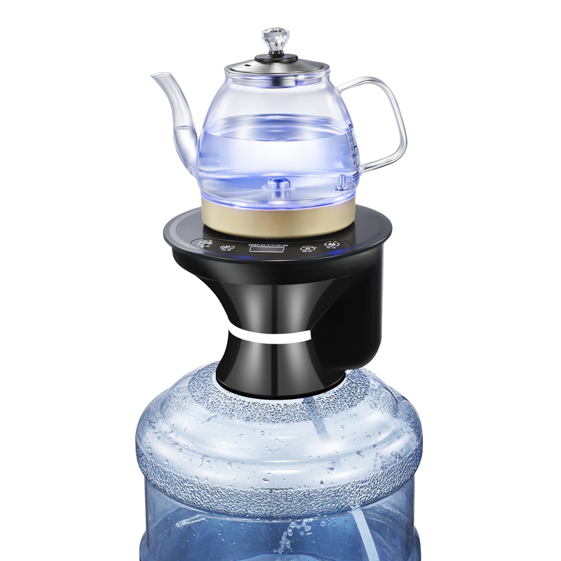 如华福禄桶装水电动抽水器电热烧水壶一体自动加热吸水器上水出水泡茶