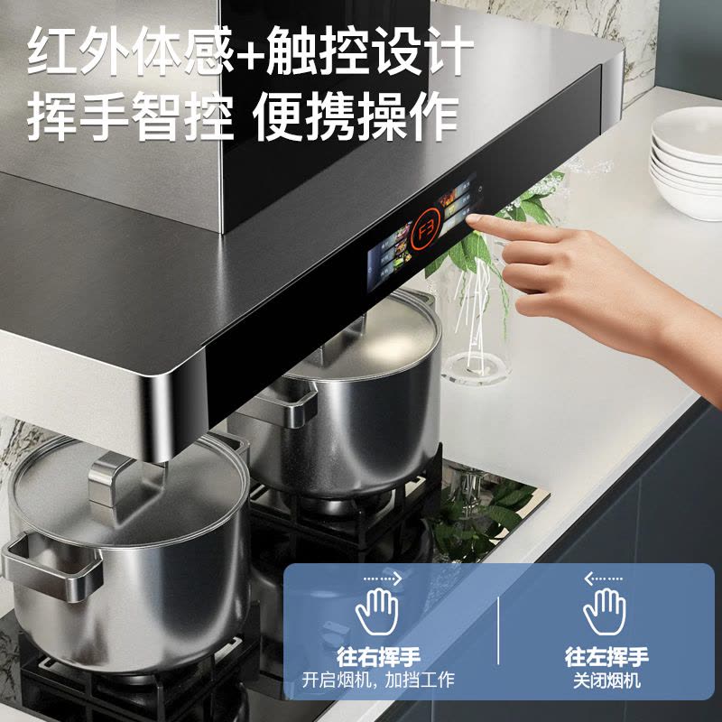 [保5年]欢呼好太太 升降款抽油烟机欧式 顶吸式T型40立方脱排直吸自动清洗家用厨房吸油机排烟罩自行安装T168图片