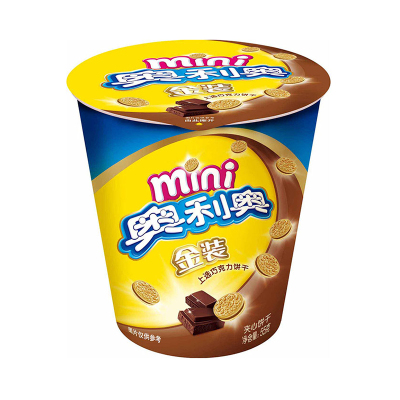 mini奥利奥(OREO) 饼干 零食 金装夹心小饼干巧克力味55g