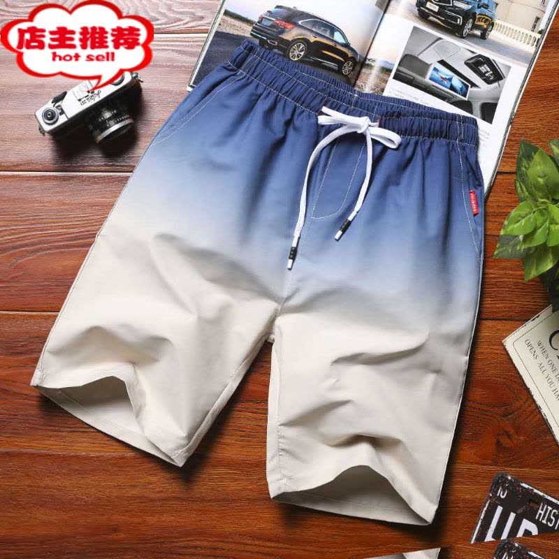 SHANCHAO工装短裤男士夏天潮流宽松中裤子潮牌ins夏季休闲运动沙滩五分裤休闲裤图片