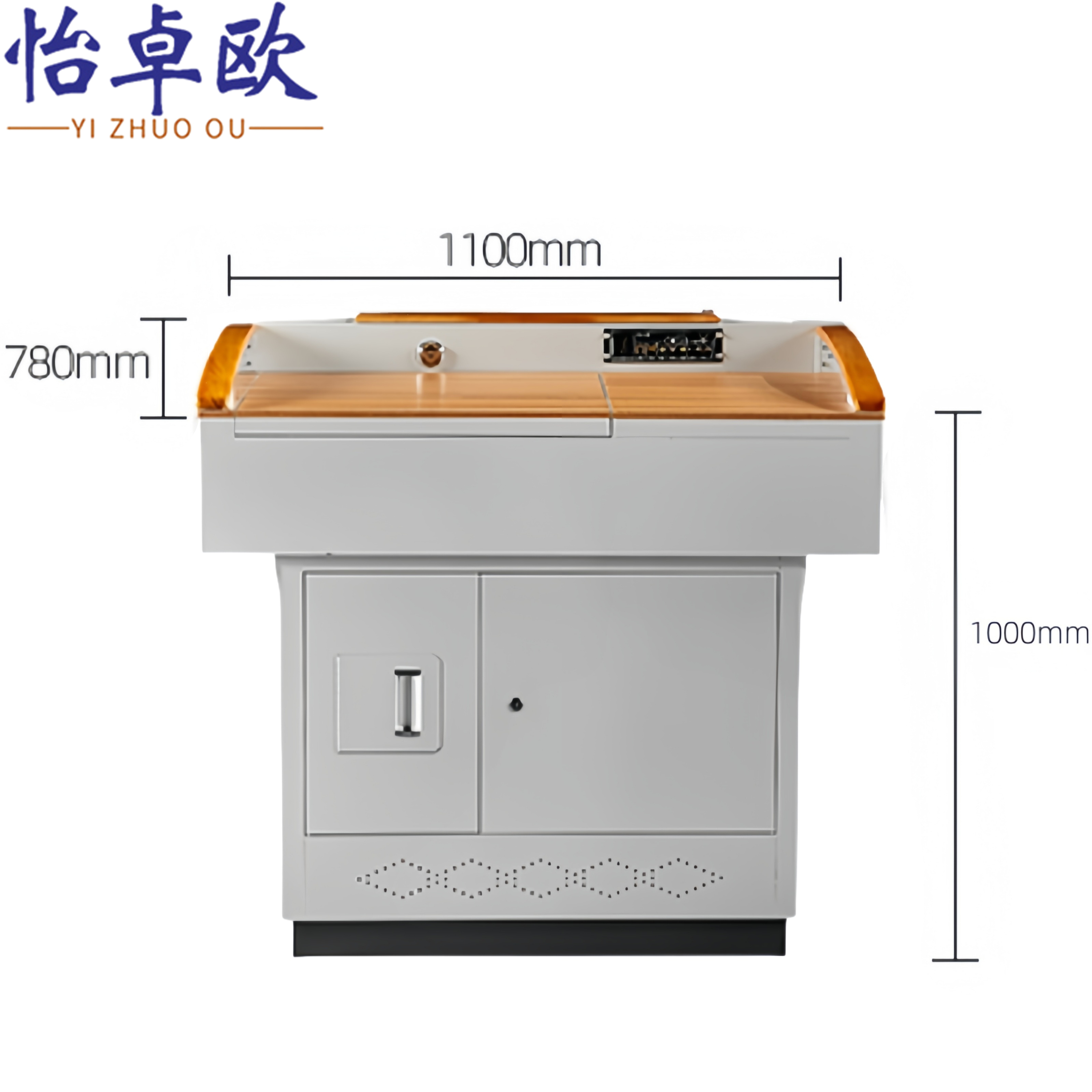 怡卓欧多媒体讲台110cm长张高清大图