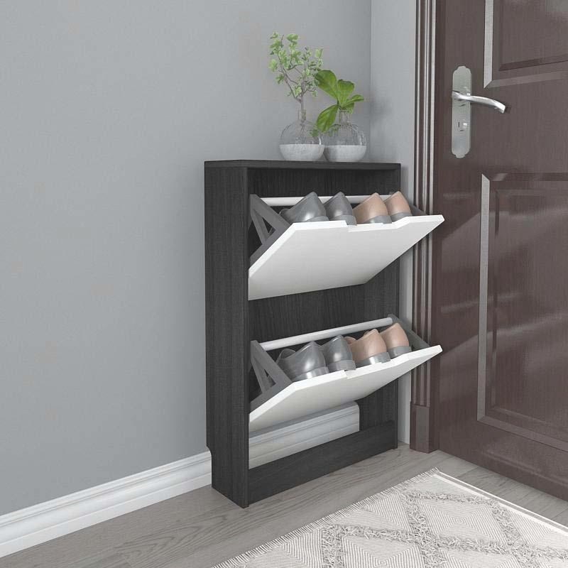 皇豹极窄鞋柜薄鞋柜12cm门后翻斗鞋架入户门口小户型简约门厅收纳柜