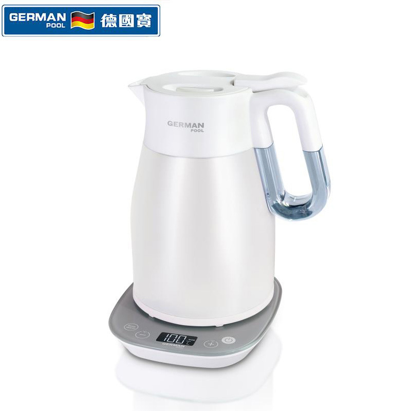 德国宝(German Pool)KTV-215 家用全自动烧水 保温恒温 真空电热水壶 珍珠白