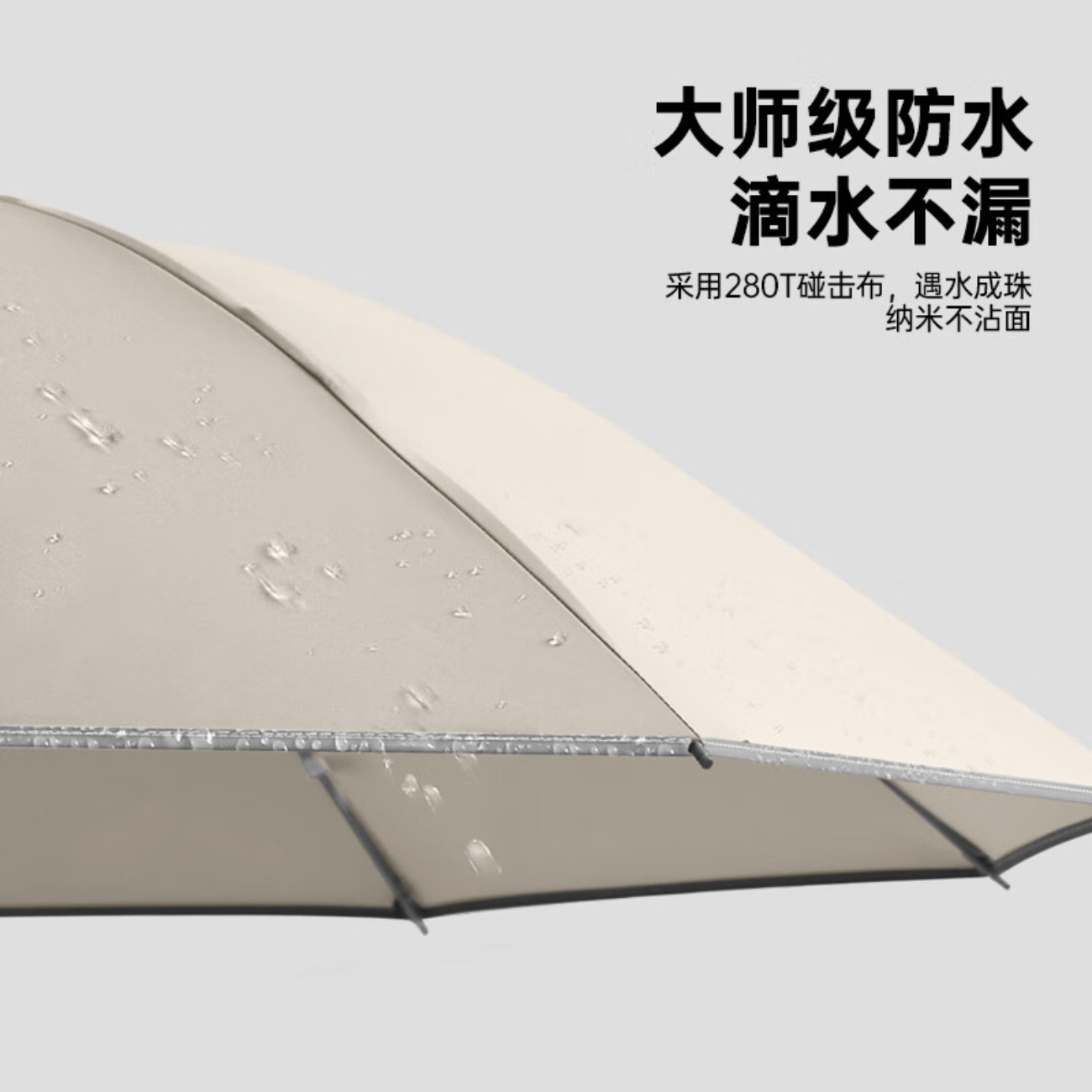 美度(MAYDU) 三折自动雨伞环扣便挂手柄加固防风简约清新配色反向折叠雨伞高清大图