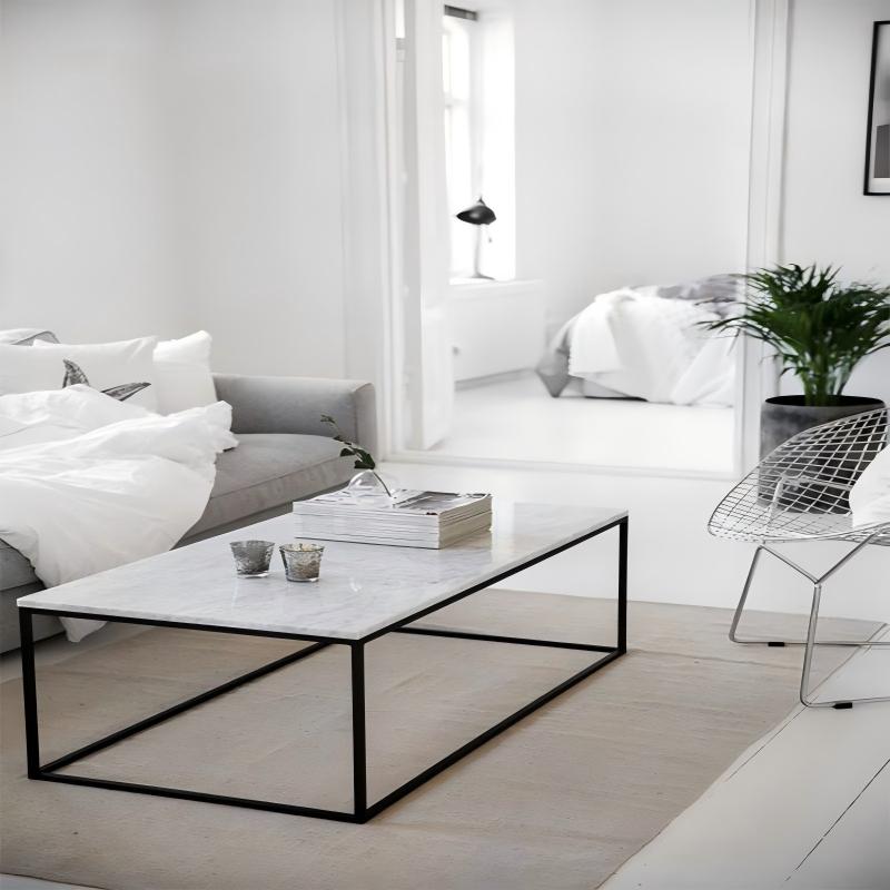 苏宁 金菲罗格 办公家具 会客洽谈大理石茶几 120*60*45长茶几高清大图