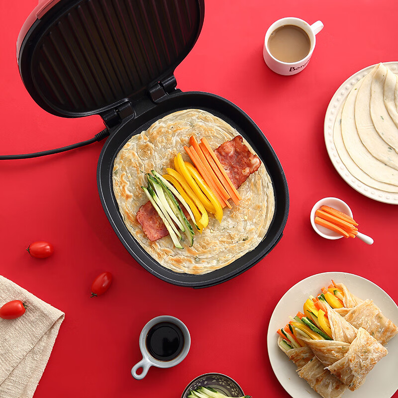 康佳电饼铛红色滋香烙烤解锁花样料理KGKP-1357高清大图