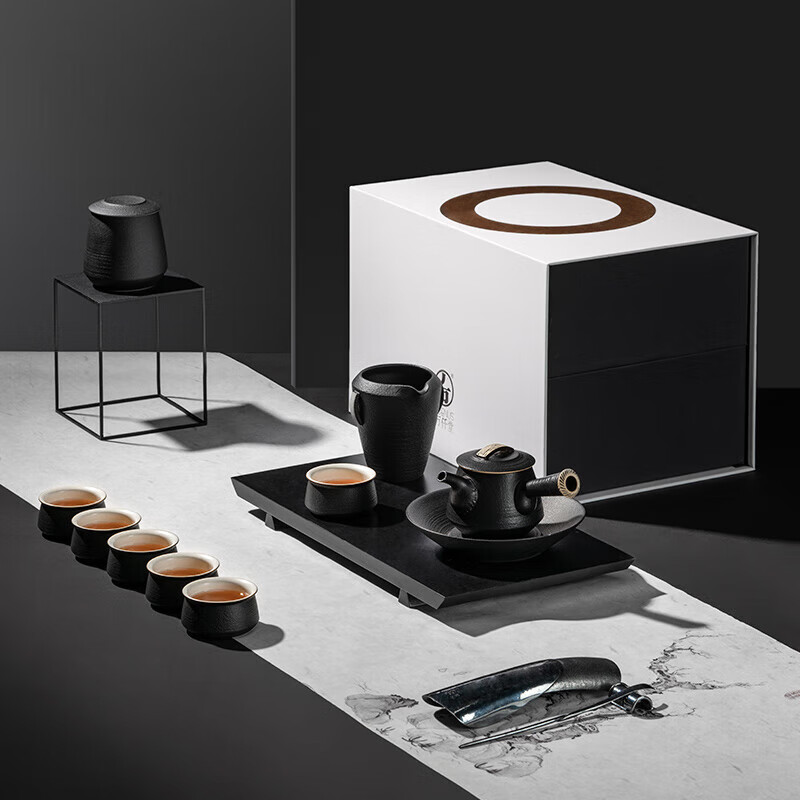 万仟堂(EDENUS) 档茶具套装陶瓷创意中式功夫茶具茶壶茶杯茶杯罐套装 汉风候02