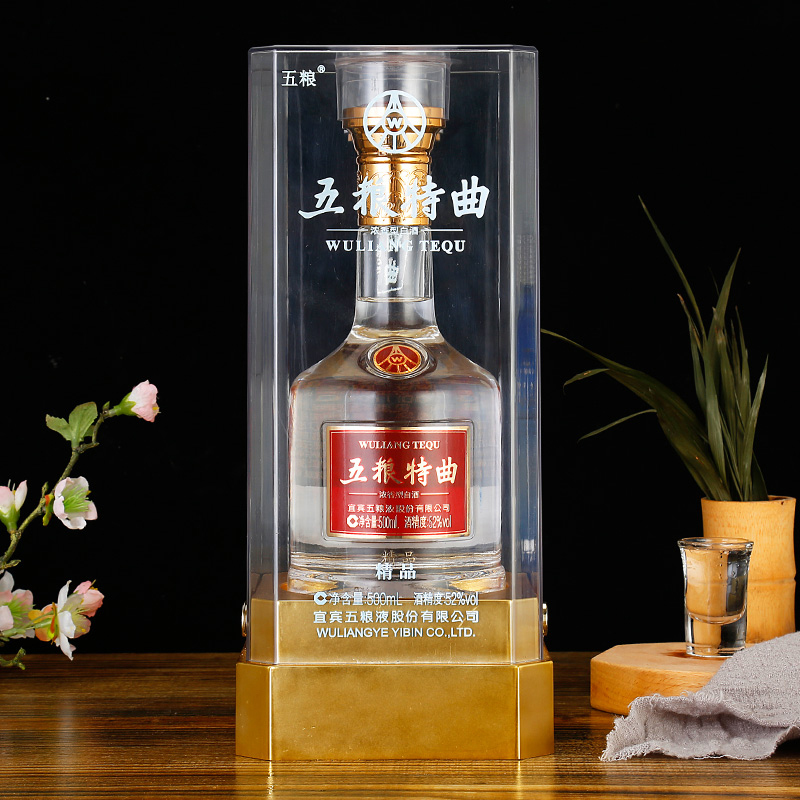 五粮液 总厂出品 五粮特曲 精品 52度 浓香型白酒 500ml 单瓶装