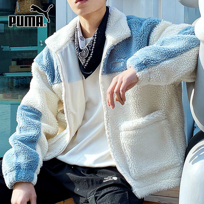 PUMA彪马摇粒绒外套男女春季加厚保暖外套加绒534931-93