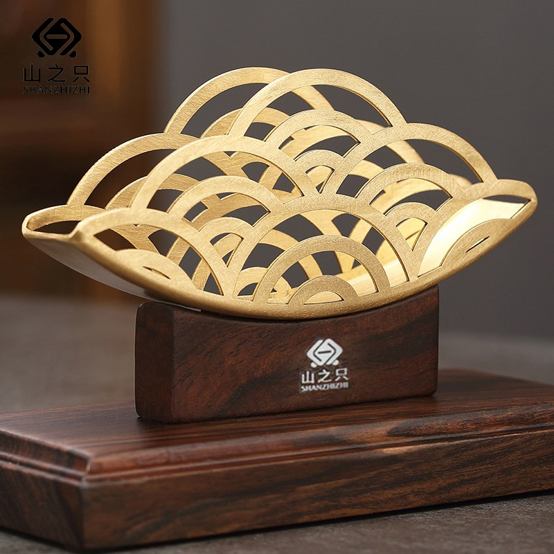 山之只 实木纸巾收纳盒 14.5*6.8*9cm 个高清大图