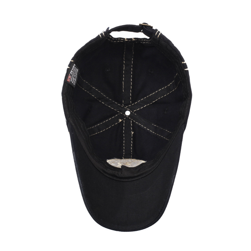 棒球帽春夏季男女户外运动遮阳防晒帽复古做旧水洗韩版遮阳棒球帽高清大图