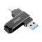 忆捷(Eaget)CF66 手机U盘Type-C USB3.2 双接口手机电脑多用旋转金属优盘256GB