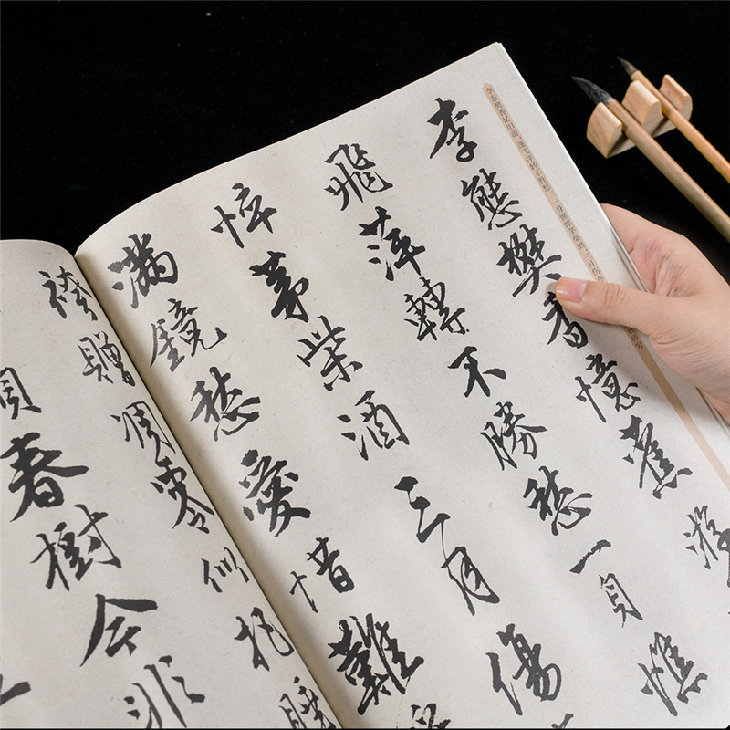 [正版] 唐寅行书落花诗册 中国书法碑帖 行书06 简体旁注 唐伯虎行书毛笔字帖书法成人学生临摹临帖练习古帖收藏集字欣
