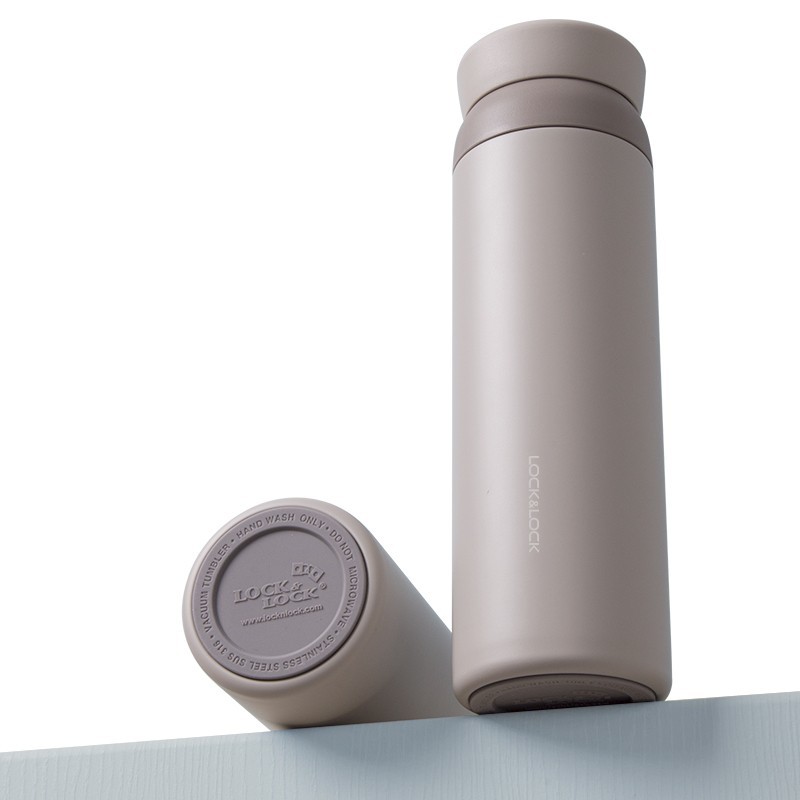 乐扣乐扣 憧憬旋转保温杯 316不锈钢泡茶杯简约时尚旅行杯 LHC4211 粉高清大图