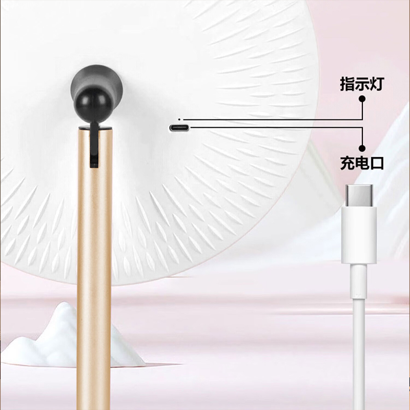 领臣化妆镜带灯LED镜面旋转持久续航加厚底盘LC-JJ009高清大图