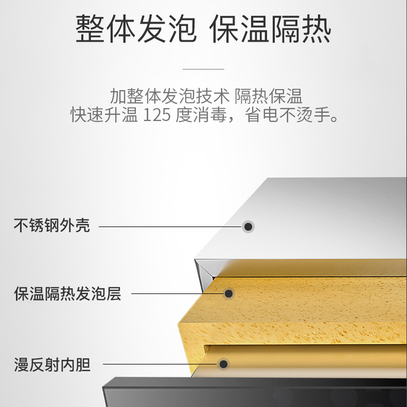 耐惠(NAAFI)康宝出品/消毒柜XDR60-NX 家用消毒柜立式台式小型桌面式 高温二星级消毒碗柜60L