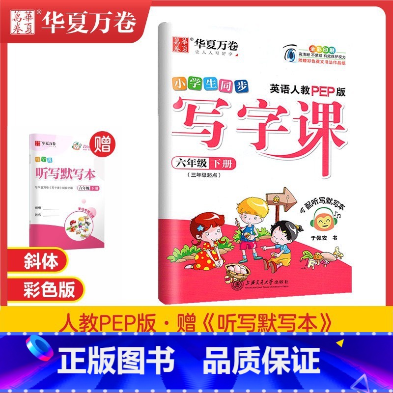 【全彩版】六 下(英语)配听写默写本 【正版】字帖写字课一二三四五六年级上册下册 下上语文英语同步练字帖一年级字帖练字小