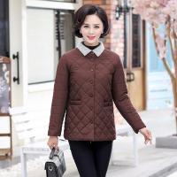 迪鲁奥（DILUAO)中老年女装秋冬2021新款冬季小妈妈冬装外套_63 3XL(建议125-140斤) 咖啡色