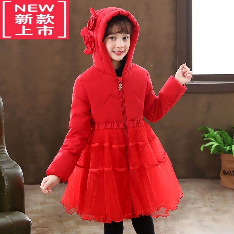 可莉允女童棉袄2022公主洋气儿童冬装宝宝棉服裙冬季小女孩外套羽绒棉服图片